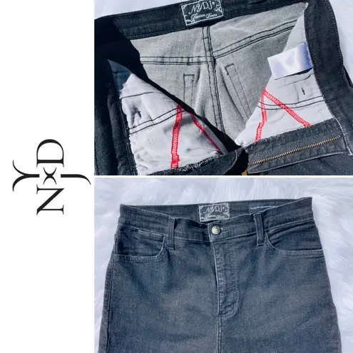 NYDJ Grey Cropped High Waist Skinny Jeans