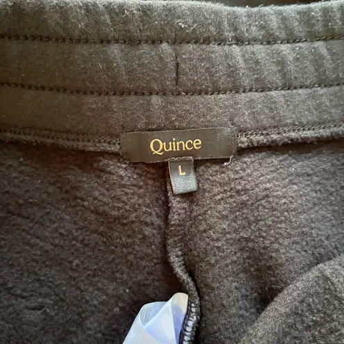 Quince  Black Wide-Leg Cropped Pants size large