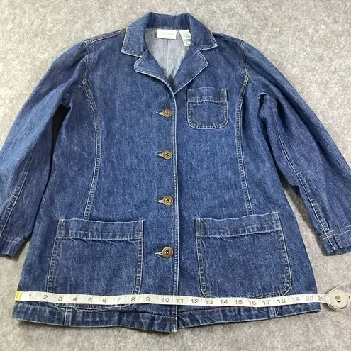 Liz Claiborne 1990’s  Denim Chore Three Pocket Jean Jacket Women's Small