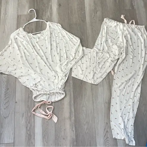 Eberjay eberjey Watermelon Pajamas Set long sleeve top pants womens White (small) lounge