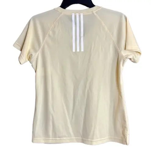 Adidas  Yellow Short Sleeve V-Neck Athletic Tee Shirt New without Tags