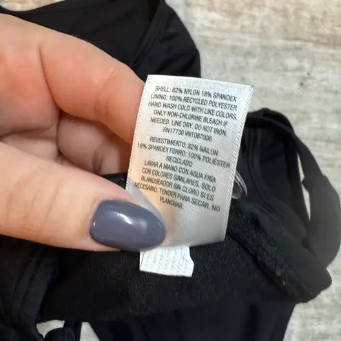 Wild Fable  Womens Small Black Silver Stud Bedazzled Plunging One Piece Swim Suit