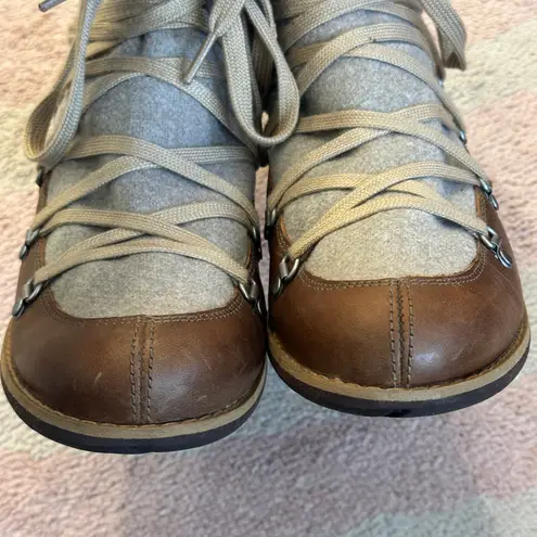 Merrell Brown Taupe Shiloh II Warm Lace-Up Ankle Boot Leather Wool Heritage Hike