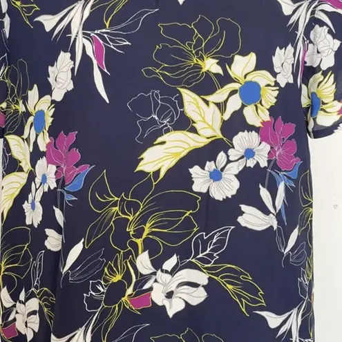 Halogen  Womens Nordstrom Floral Short Sleeve Blouse Spring Size Small Spring