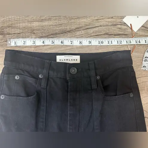 NEW SLVRLAKE Denim Indiana High Rise Flare Jeans Jet Black size 26