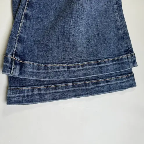 American Eagle  Next Level Stretch Super High Rise Flare Jeans Sz 12 Short Retro