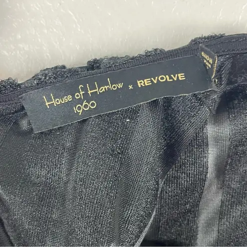 HOUSE OF HARLOW 1960 x REVOLVE Black Long Sleeves Hidden Back Zipper Bodysuit