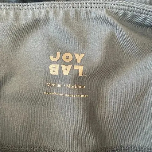 JoyLab Women’s Joy Lab High Rise woven lattice hem blue leggings, medium