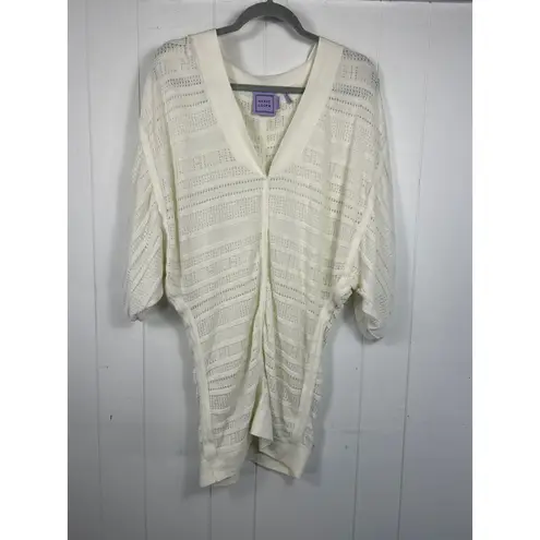 Herve Leger Marian Knit Cover Up in Alabaster. Size XS/S