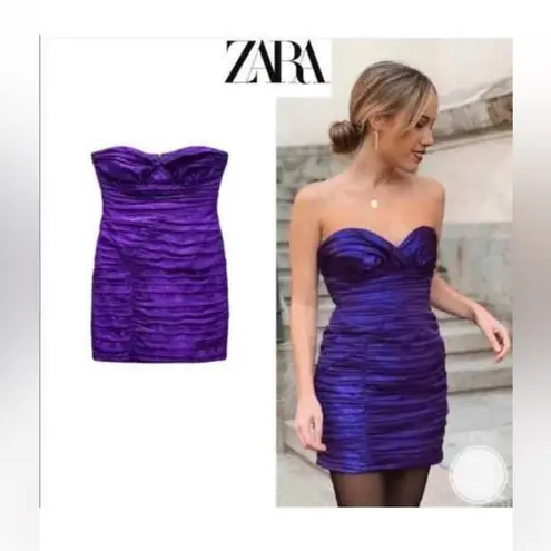 ZARA  Lilac Draped Dress Size Small