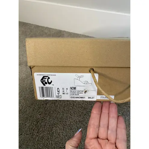 Gentle Souls New by Kenneth Cole Nomi Black Leather Platform Heels Size 9