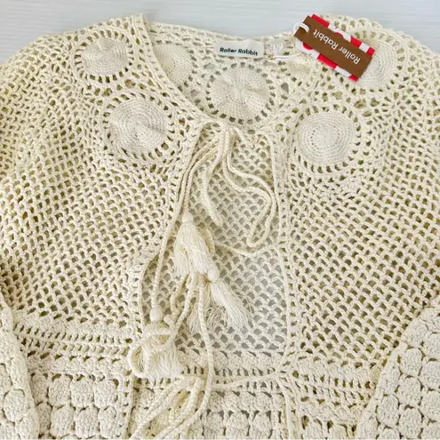 Roller Rabbit NWT Benita Crochet Cardigan Top, XS