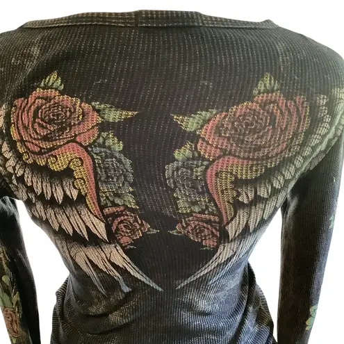 T Party True Love Boutique Long Sleeve One of A Kind Top Excellent Condition Black