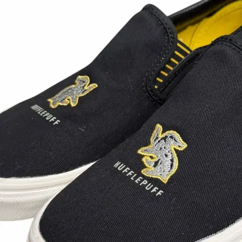 Vans x Harry Potter Shoes Womens 7.5 Black Hufflepuff Classic Slip On Streetwear