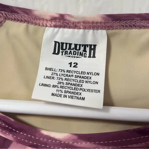 Duluth Cap Sleeve Top With Built in Bra swimsuit top size 12 Purple
