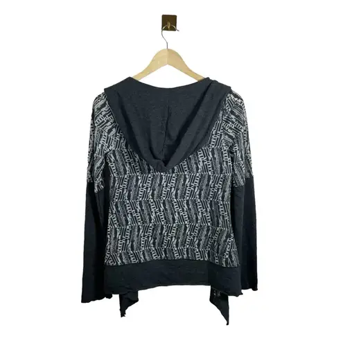 prAna Graceful Open Wrap Hooded Moonrock Cardigan in Grey Size S