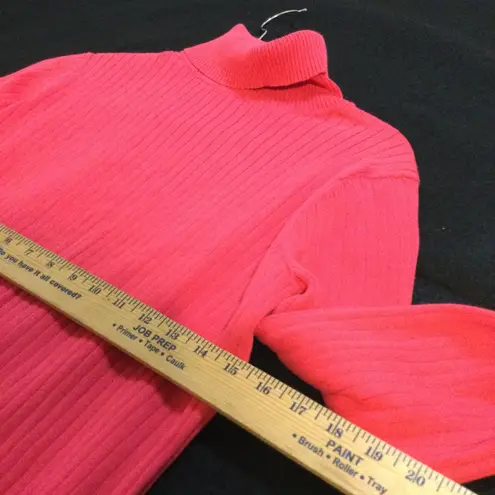 IZOD Red Ribbed Turtleneck Sweater Long Sleeve Casual Warm Cozy Knit Top M