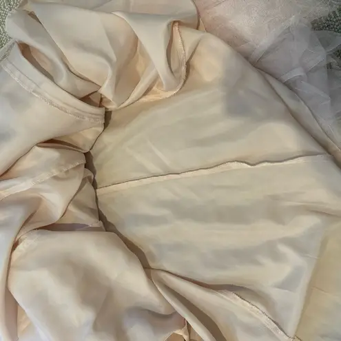 Monique Lhuillier Bridesmaids Fallen Rose Petal Gown Pink One Shoulder Maxi | 2