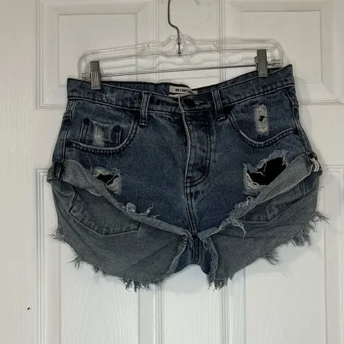 One Teaspoon RELAX FIT LOW RISE BANDITS SHORTS SIZE 25