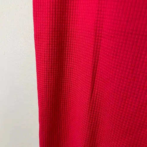 Escada Woman's Sz 38/ US 8 Red Straight Leg Mid Rise Textured Career Pants