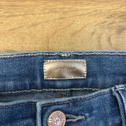 Mother Superior Denim The Hustler Ankle Fray Home Movies Wash Blue Size 29