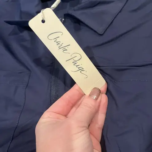 Charlie Paige Womens Dress Size Navy Blue Sport Dress Size Medium