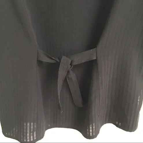 Vintage semi sheer black dark academia sleeveless blouse M Black Size M