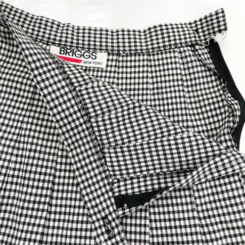 Briggs New York Womens Gingham Skirt XS/S Midi Preppy Academia Retro Old Money