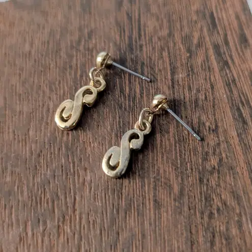 Vintage Stud Earrings Stylish & Elegant Gold Tone Dangle