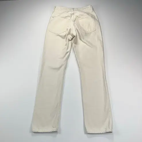AGOLDE  Remy High Rise Straight Jeans Cream Off White Denim 29” Inseam Size 25