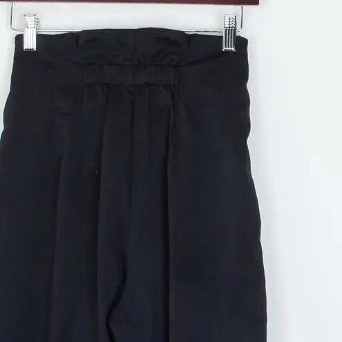 Abercrombie & Fitch Abercrombie Fitch Womens Cropped Wide Leg Paperbag Waist Tie Satin Pants Size S