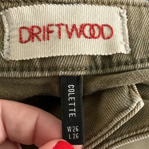 Driftwood Colette Stretch Denim Cuffed Cropped Straight Leg Jeans, Size 26