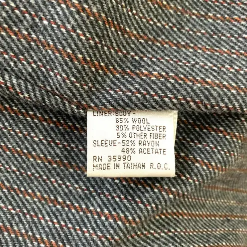 Evan Picone Vintage Wool Lined Trench Coat in Gray