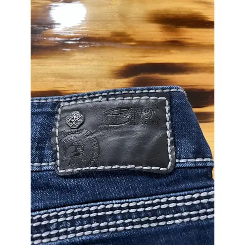 Silver Jeans Suki Capri Denim Cropped Jeans Size W26 Stretch Preppy City Party