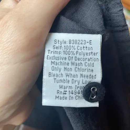 Johnny Was Like New Nahmad dress black embroidered gauze tunic dress