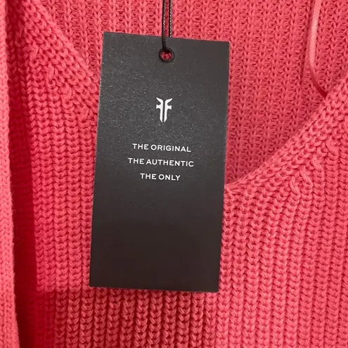 Frye NWT ‎ Women's Coral Pink Knit Cardigan & Tank Set L 100% Cotton Cozy Stylish