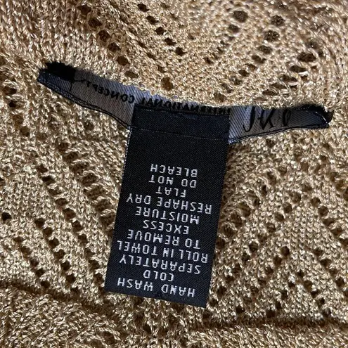 INC beautiful gold metallic crop shrug top Size M