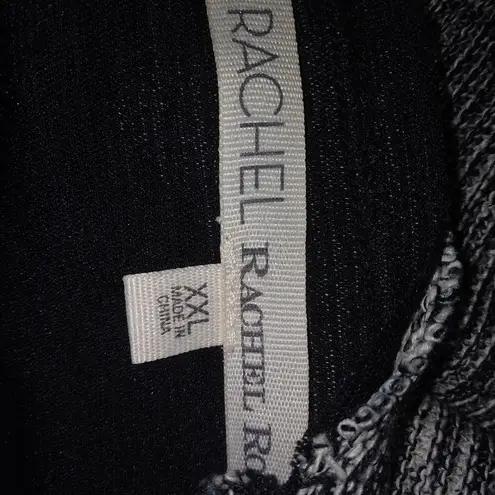 Rachel Roy XXL Salt n Pepper Pleated Peplum Asymmetrical Top Plus Workwear Gray - Image 5