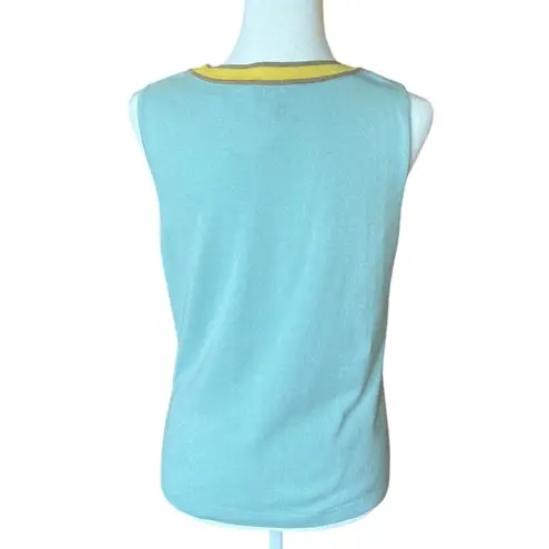 Vintage Escada for Neiman Marcus Silk and Cashmere Tank Womens Size 10 (M) Italy Blue
