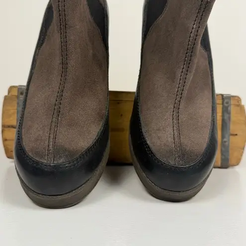 Cubanas Brown Suede Wedge Booties | Euro Streetwear Vibe | Festival Size 9