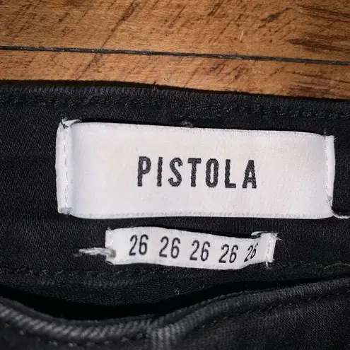 Pistola Luci straight leg raw hem 26 normcore black jeans