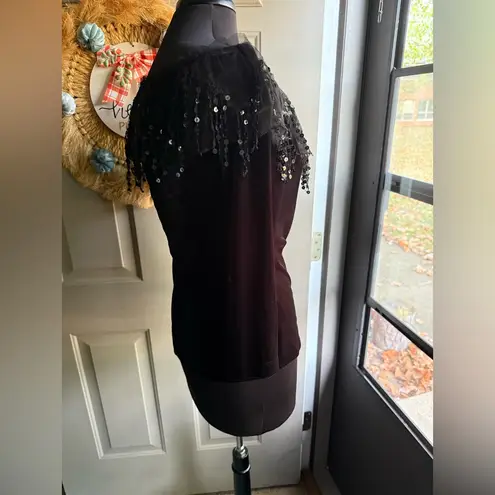 Vintage Y2K Cachet black velvet off