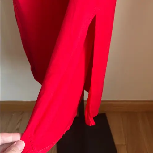 Michael Lauren Red V Neck Dress - Revolve Brand Christmas Holidays XS