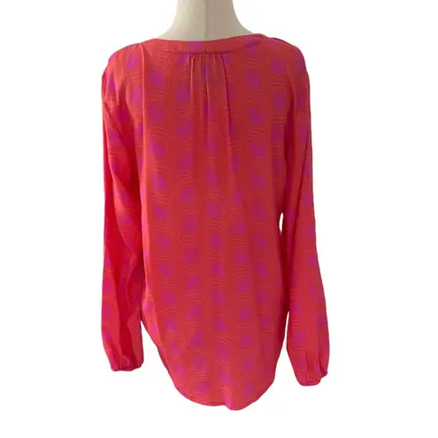 Escapada Pink & Orange Long Sleeve Blouse Women's Size XS | 23-4