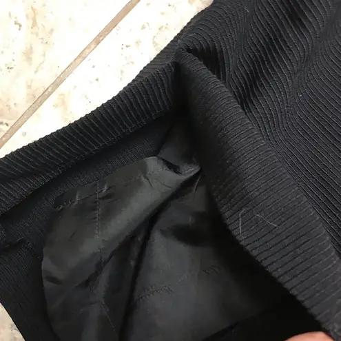 YSL Vintage Black Yves Saint Laurent Pencil Skirt Laine Wool size 6 France variation