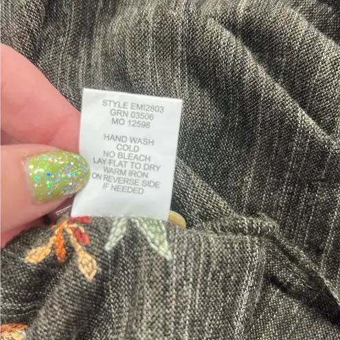 Fig & Flower Floral Blouse S Brown