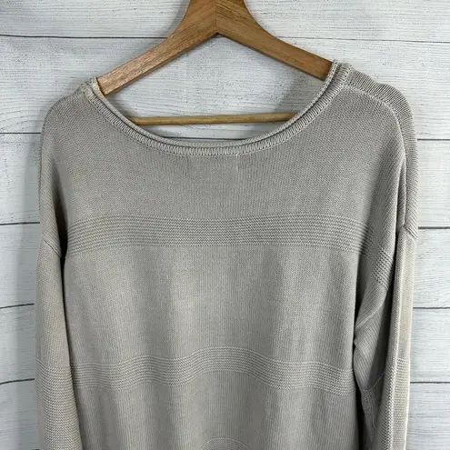 Neon Buddha Womens size Large Tunic Knit Sweater Gray Lagenlook Buttons