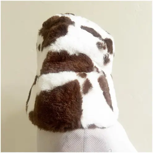 Faux Fur Cow Print Bucket Hat Brown NWOT Boutique Western Coastal Cowgirl