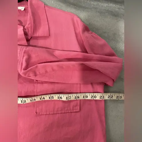 Pink City Size L Pink Bedazzled Pocket Long Sleeve Colorful Mixed Button Shirt Size L