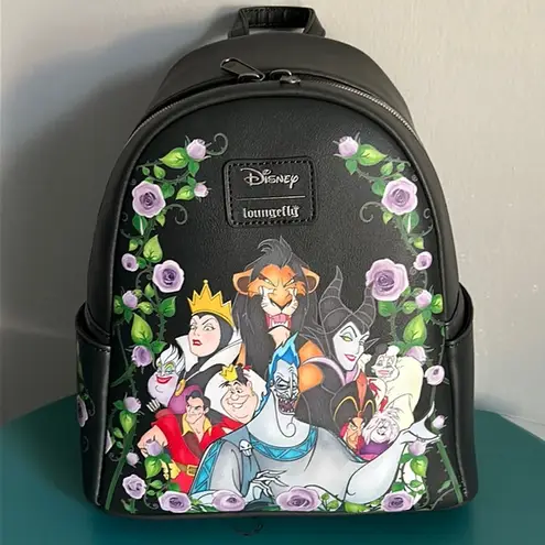 Lounge Fly New  Disney’s Favorite Villains Vegan Leather Mini Backpack